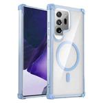 For Samsung Galaxy Note20 Ultra Transparent MagSafe Magnetic Phone Case(Blue)