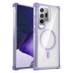 For Samsung Galaxy Note20 Ultra Transparent MagSafe Magnetic Phone Case(Purple)