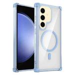 For Samsung Galaxy S23 FE 5G Transparent MagSafe Magnetic Phone Case(Blue)
