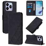 For ZTE Blade V60 / Axon 60 4G Crossbody 3D Embossed Flip Leather Phone Case(Black)