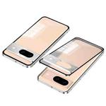 For Google Pixel 8 Snap Buckle Metal Frame Frosted Phone Case(Silver)