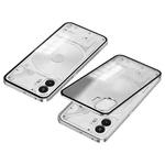 For Nothing Phone 2 Snap Buckle Metal Frame Frosted Phone Case(Silver)
