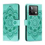 For vivo iQOO Neo8 Sun Mandala Embossing Pattern Phone Leather Case(Green)