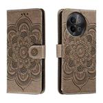 For vivo S18e Sun Mandala Embossing Pattern Phone Leather Case(Grey)