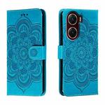 For vivo V29e Sun Mandala Embossing Pattern Phone Leather Case(Blue)