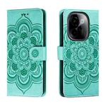 For vivo Y200 5G Sun Mandala Embossing Pattern Phone Leather Case(Green)