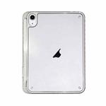 For iPad Air 2022 / 2020 10.9 Crystal Clear Acrylic Hybrid TPU Tablet Case With Pen Slot(Transparent)