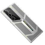 For Samsung Galaxy S23 5G Blade Cooling PC Full Coverage Phone Case(Titanium Silver)