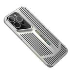 For iPhone 15 Pro Max Blade Cooling PC Full Coverage Phone Case(Titanium Silver)