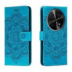 For Huawei Enjoy 70 Pro Sun Mandala Embossing Pattern Phone Leather Case(Blue)