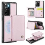 For Samsung Galaxy Note20 Ultra JEEHOOD J05 Business Magnetic Style RFID Leather Phone Case(Pink)