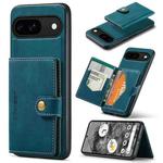 For Google Pixel 9 JEEHOOD J01 Retro Magnetic Detachable Wallet Phone Case(Blue)