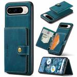 For Google Pixel 9 Pro JEEHOOD J01 Retro Magnetic Detachable Wallet Phone Case(Blue)