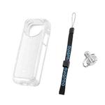 For Insta360 X4 Clear 1.5mm Soft TPU Protective Case With Hand Strap(Transperant)