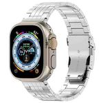 For Apple Watch Ultra 2 49mm Five-bead Safety Buckle Titanium Alloy Watch Band(Silver)