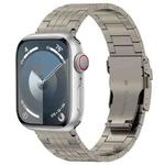 For Apple Watch Series 7 45mm Five-bead Safety Buckle Titanium Alloy Watch Band(Titanium)