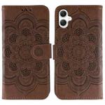 For Samsung Galaxy A06 4G / 5G / A07 5G Sun Mandala Embossing Pattern Phone Leather Case(Brown)