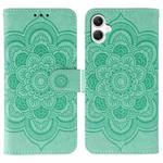 For Samsung Galaxy A06 4G / 5G / A07 5G Sun Mandala Embossing Pattern Phone Leather Case(Green)
