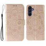 For Samsung Galaxy S25+ / S24+ 5G Sun Mandala Embossing Pattern Phone Leather Case(Rose Gold)