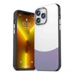 For iPhone 14 Pro Max Leather Texture MagSafe Magnetic TPU + PC Phone Case(Light Purple)