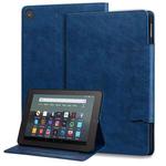 For Amazon Kindle Fire HD 8 2018 Cat Buckle Leather Smart Tablet Case(Royal Blue)