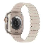 For Apple Watch Ultra 2 49mm Bamboo Magnetic Silicone Watch Band(Starlight)