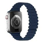 For Apple Watch Series 5 40mm Bamboo Magnetic Silicone Watch Band(Midnight Blue)
