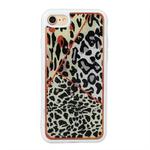 For iPhone 7 Plus / 8 Plus Marble Series Stars Powder Dropping Epoxy TPU Protective Case(Leopard Plaid)