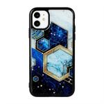 For iPhone 11 Marble Series Stars Powder Dropping Epoxy TPU Protective Case(Starry Sky Hexagon)