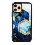 For iPhone 11 Pro Marble Series Stars Powder Dropping Epoxy TPU Protective Case(Starry Sky Hexagon)