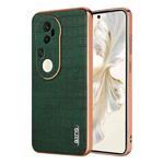 For vivo S20 Pro AZNS Electroplated Frame Crocodile Texture Full Coverage Phone Case(Green)