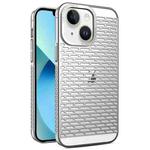 For iPhone 14 / 13 Hollow Matte Electroplated PC Heat Dissipation Phone Case(Silver)