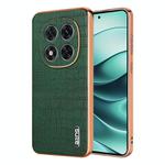 For Redmi Note 14 Pro+ 5G AZNS Electroplated Frame Crocodile Texture Full Coverage Phone Case(Green)