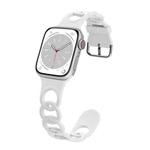 For Apple Watch SE 2023 44mm Donut Hollow Silicone Watch Band(White)
