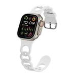 For Apple Watch Ultra 2 49mm Donut Hollow Silicone Watch Band(White)