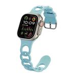 For Apple Watch Ultra 2 49mm Donut Hollow Silicone Watch Band(Emerald Green)