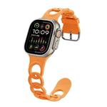 For Apple Watch Ultra 2 49mm Donut Hollow Silicone Watch Band(Orange)