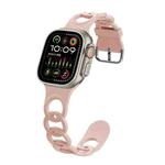 For Apple Watch Ultra 2 49mm Donut Hollow Silicone Watch Band(Powder Sand)