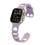 For Apple Watch Ultra 2 49mm Donut Hollow Silicone Watch Band(Light Purple)