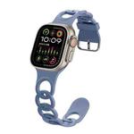 For Apple Watch Ultra 2 49mm Donut Hollow Silicone Watch Band(Lavender Gray)