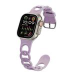 For Apple Watch Ultra 49mm Donut Hollow Silicone Watch Band(Light Purple)