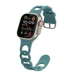 For Apple Watch Ultra 49mm Donut Hollow Silicone Watch Band(Pine Green)