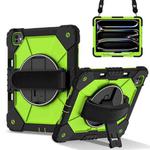For iPad Pro 13 2024 Contrast Color Robot Silicone Hybrid PC Tablet Case(Black Yellow Green)