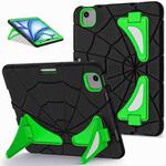 For iPad Air 11 2024 Silicone + PC Shockproof Protective Tablet Case(Black Green)