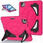 For iPad Air 11 2024 Silicone + PC Shockproof Protective Tablet Case(Rose Red Black)