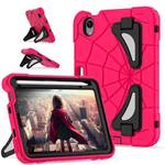 For iPad mini 2024 / mini 6 Silicone + PC Shockproof Protective Tablet Case(Rose Red Black)