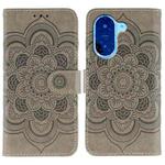 For Redmi A5 4G 173.3mm Sun Mandala Embossing Pattern Phone Leather Case(Grey)