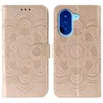 For Redmi A5 4G 173.3mm Sun Mandala Embossing Pattern Phone Leather Case(Rose Gold)