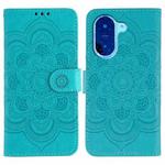 For Redmi A5 4G 173.3mm Sun Mandala Embossing Pattern Phone Leather Case(Blue)