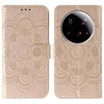 For Xiaomi 15 Ultra Sun Mandala Embossing Pattern Phone Leather Case(Rose Gold)